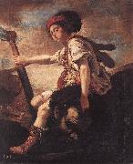 FETI, Domenico David with the Head of Goliath dfg Spain oil painting artist